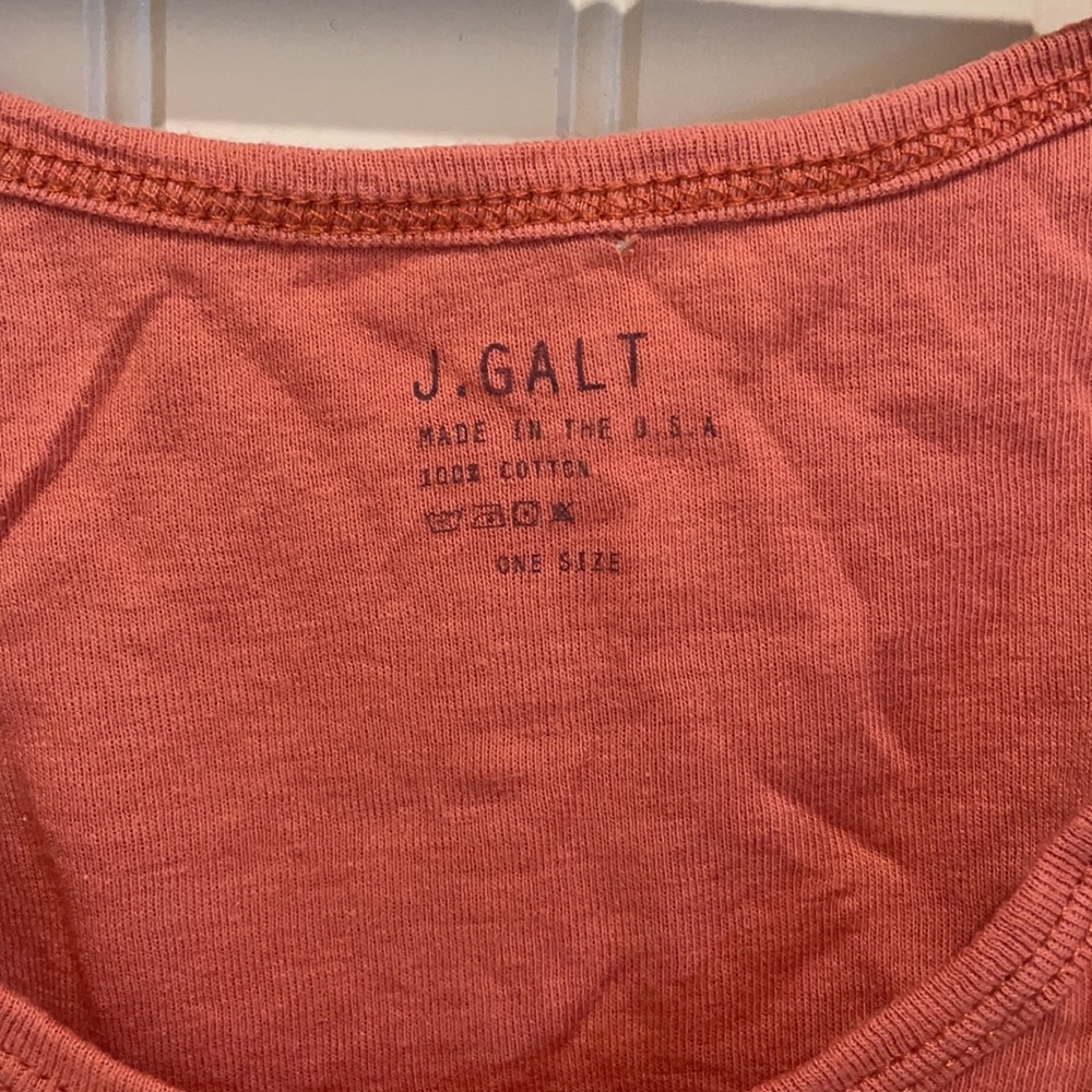 Brandy Melville cropped scallop pink tank J. Galt - Picture 2 of 4
